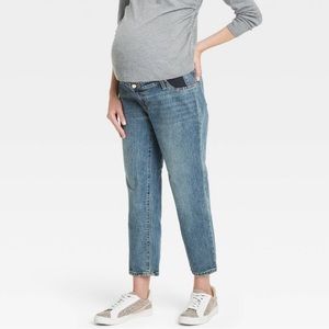 Under Belly Cropped Vintage Straight Maternity Jeans - Isabel Maternity